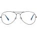Aviator Clear Lens Glasses for Women & Men - Non-Prescription Eyeglasses with Blue Light Blocking - Gunmetal Metal Frame - 58mm - Buy Online on GoSupps.com