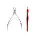 2-part nail skin pliers skin-pairs of stainless steel nail tongs nail tongue cutter with Dead Skin Fork Nail skin remover set Renovation-nail pedicure tool for toenails and nails