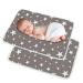 Saconell Baby wrap pad 2 pieces portable changing pad on the way 50x70cm baby surface waterproof for babies and toddlers (2 gray) 2grey