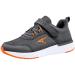ASHION Boys Sneaker Kids Air Shoes Boys Girls Tennis Running Walking Shoes Arch Support Lightweight Breathable Sport Athletic 10 Little Kid Energy Grey Orange