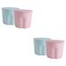 minkissy 4 Sets Pp Washing Bowl Silicone Brush Cleaning Pad Cleaning Tool Brush Rinsing Bowl Beauty Tools Makeup Cleaner Mat Makeup Brush Washing Self Made Cleaning Silica Gel