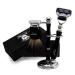 Haryali London Razor Set for Men with a purely black roof hair shaving brush 5-edge rasier knife |Brush and razor holder Perfect razor gift for men