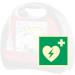 Notlok Safety Work First Aid Sign - Defibrillator 15x15 cm | Illuminated Plastic Plate & Sticker | DIN EN ISO 7010 Compliant AED Sign - Buy Online on GoSupps.com