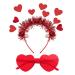 FRCOLOR Valentines Day Headband Red Heart Headband Heart Sunglasses Valentine Headband Cupid Costume Valentines Accessories Valentine Party Favors 1 Set