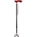 Walking Stick Portable Walking Cane Holder Walking Stick Crutch for Old Man Elderly Telescopic Stable Nonslip Lightweight Height Adjustable with Movable 3 Feets and Wooden Handle Black Walking St