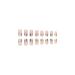 Justotry 24 Pieces White Flower Angular Press-On Nails | Glossy Artificial Nude Nails for Women | Daisy French Square Fake Nails - Buy Online on GoSupps.com