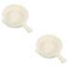 Milisten 2pcs Dumpling Seasoning Plate Small Seasoning Dish Dipping Plate Spice Container Convenient Dips Dishes Dipping Container Food Plates Chili Sauce Dipping Vegetables The Dish White 10.8X7.5X2.5CMx2pcs Whitex2pcs