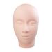 LASHVIEW Lash Mannequin Head, Practice Training Head,Make Up and Lash Extention,Cosmetology Doll Face Head,Soft-Touch Rubber Practice Head,Easy to Clean by Skincare Essential Oil. Pink