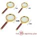 Magnifying Portable Handheld 10X Magnifying Glass 60mm 70mm 80mm 90mm Retro Handle Magnifier Eye Loupe Glass (Color : As pic4 Size : 10X) Good Times - Buy Online on GoSupps.com