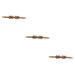Minkissy 3 pieces of six-wheel massager made of wood body massage device neck and shoulder massager foot massage roller abdominal massage device manual massage devices handheld wood tools six rounds