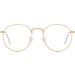 MIGOO Classic Round Blue Light Filter Glasses | Prescription-Free Metal Frame Retro Unisex Nerd Glasses in Gold - Buy Online on GoSupps.com