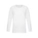 Yhong Kids Boys Girls Solid Color Cotton Warm Top Long Sleeves Round Neck Thermal Underwear Tops Pullover Sweatshirt White 11-12 Years