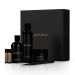 Golden Grooming Co. Essential Men's Skincare Routine Set - Complete Face Care System | Face Wash Deep Exfoliating Scrub Moisturizer | Tweezers & 2 Lip Balm Sticks Included | 30 Day Supply