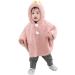 ITODA Toddler Winter Fleece Hooded Cape Coat - Pink (0-3 Years) - Buy Online on GoSupps.com