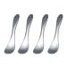 4 Pieces Zinc Alloy Makeup Spatula Eye Cream Spoon Beauty Scoop Mini Spoon Makeup Beauty Spoons Mini Cosmetic Skincare Spatula for Cream Lotions Spoon Shaped Silver-Color