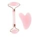 Rose Quartz Roller and Gua Sha Facial Roller Beauty Skin Care Tool Rose Quartz Massager for Face Eyes Neck Body Muscle Relaxation and Relief of Fine Lines and Wrinkles