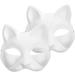 Buy Ifundom White Fox Masks - 6 Pack Paper Cat Half-Face Masquerade for Halloween & Carnival - Buy Online on GoSupps.com
