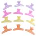 12 Pieces Butterfly Hairdresser Clamp Plastic Hair Claw Clips Hairdressers Hair Tools fit for Fixed Hairstyle (Purple Pink Yellow Orange)