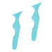 CHILDWEET 2pcs Silicone Beauty Ruler Eyebrow Stencils Aid Eyeliner Tool Lash Applicator Tool Cosmetic