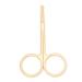 Yutoner Eyebrow and Nose Hair Safety Curved Scissors  3.4 Inch Stainless Steel Professional Facial Hair Beard Eyelashes Eyebrow and Moustache Scissors Trimmer (Gold)
