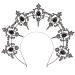 L'VOW Vintage Saint Halo Crown and Tiara Headband Baroque Goddess Crown Headpiece Bridal Hair Accessories Costume S1-Silver