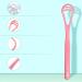 HugMiu Soft Silicone Tongue Scraper Cleaner - Premium Oral Care Tool for Bad Breath Relief - Pink - Buy Online on GoSupps.com
