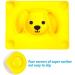 Qshare Toddler Plate - BPA-Free Silicone Placemat for Kids | Strong Suction, Dishwasher & Microwave Safe | Portable Baby Plates (3Puppy-Yellow) - Buy Online on GoSupps.com
