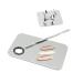 Aebor 2pcs Stainless Steel Cosmetic Makeup Palette  Upgrad Stainless Steel Metal Makeup Palette with Spatula Artist Tool for Mixing Foundation Nail-Art (A)