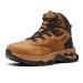 NORTIV 8 Polar Bear Series Men's Extra Grip Leather Waterproof Trekking Hiking Boots 6.5 Khaki