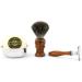 Wooden Shaving Kit for Men - Double Edge Safety Razor, Badger Brush, Soap, Bowl, and Carrying Box - Perfect Gift for Dad - Buy Online on GoSupps.com