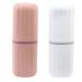 minkissy 2pcs Travel Wash Cup Toothbrush Mug Bathroom Accessories Toothbrush Container Toothbrush Case