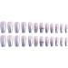 24Pcs/Set Press On Nails Temperament Gradual Ice Transparent Blue Grey Camellia Nail Beauty Diamond Chain Mid Length False Nails Full Cover Nails Manicure Press on nails for Women and Girls - Buy Online on GoSupps.com