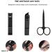 Manicure Pedicure Set | Nail Clippers | Scissors | Tweezers | Ear-pick | Black Stainless steel Men Women Travel Size Nail Grooming Tool Kit Blue - Buy Online on GoSupps.com