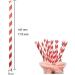 Bright Red and White Stripes Drinking Paper Straws 7.75 Inch Red Stripes(100 Pieces) Red white - Buy Online on GoSupps.com