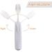 Forzaddik Adaptive Utensils Set for Arthritis Elderly - Easy Grip Forks & Spoons (Gray) - Buy Online on GoSupps.com