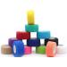 VNDEFUL 6 Rolls Self-Adherent Tape Pressure Wrap Bandage Rolls Stretch Athletic Strong Elastic First Aid Tape for Sports  Wrist  Ankle  1Inch X 5Yards (Color Random)