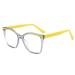 Fuqinqingoz Anti-UV computer reader anti-blue light-cat-eye reading glasses HD oversized flat light mirror glasses for women (color: C2 size: +350) +350 C2