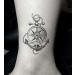 Waterproof Temporary Tattoo Stickers - Set of 12 Compass Grey Watercolor Blue Designs - Buy Online on GoSupps.com