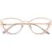 Kachawoo Anti Blue Light Glasses for Women | Cat Eye Half Frame Optical Eyeglasses | Metal Gold with Clear Lenses | Reduce Eye Strain & Enhance Style - Buy Online on GoSupps.com