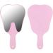 Cute Tooth Shaped Mirror with Handle Small Gift for Dental Clinic 3 Colors Available PC Material Designed for Oral Observation (Pink) - Buy Online on GoSupps.com