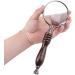 Magnifiers for Craft Work Reading Magnifier Magnifying Glass Sandalwood Handle Classical Retro Style Hand-held Metal Magnifying Glass Collection Like Crafts Elderly Reading Newspaper Vision - Buy Online on GoSupps.com