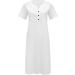 Elegant Summer Dresses 2023: Casual V-Neck Loose Print Long Dress with Pockets - A03-white XX-Large - Buy Online on GoSupps.com