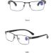 Eyglajdd 2 Pack Men's Reading Glasses - Metal Rectangle Frames with Blue Light Filter & Spring Hinge - Bronze 2.0x - Buy Online on GoSupps.com