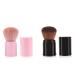 Powder Puff Makeup Foundation & Highlighters Brush - Retractable Loose Powder Blush & Liquid Highlighter - Travel Size Pink Makeup Accessories 8.3x3.3cm - Buy Online on GoSupps.com