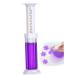Toilet Gel Stamp Flower Fragrance Bathroom Deodorizer Stops Limescale and Stains with Air Freshening Deodorizing Clean purple
