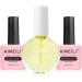 AIMEILI Hema Free No Wipe Top Coat Base Coat & Cuticle Oil Set  Glossy Shine Gel Top Coat Long Lasting DIY Home Gel Nail Lamp Required  Cuticle Oil Care for Nails