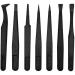 7pcs Precision Anti-static Tweezers  Marrywindix Plastic Tweezers for Electronics Jewelry-making Repairing