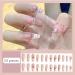 14.Noapasa Nail Costume Pressed Fake Nails 3D Pink Glitter Rhinestones Long Soft Gel French Nails Fake Nails Short 24Pcs (Pink) - Buy Online on GoSupps.com