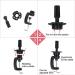 Wig Mannequin Head Stand Cosmetology Manikin Holding Clamp/Stand 2 Packs (Black) - Stylish and Durable - Buy Online on GoSupps.com