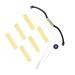 SKISUNO Measuring Ruler 1 Set Arch Embroidery Eyebrow Ruler Portable Alien Eyebrow Shaping Template